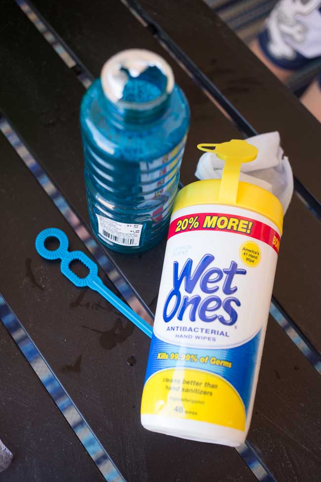 Survive the summer and all the fun messes you'll encounter with a Summer Survival Kit with Wet Ones® Hand Wipes!