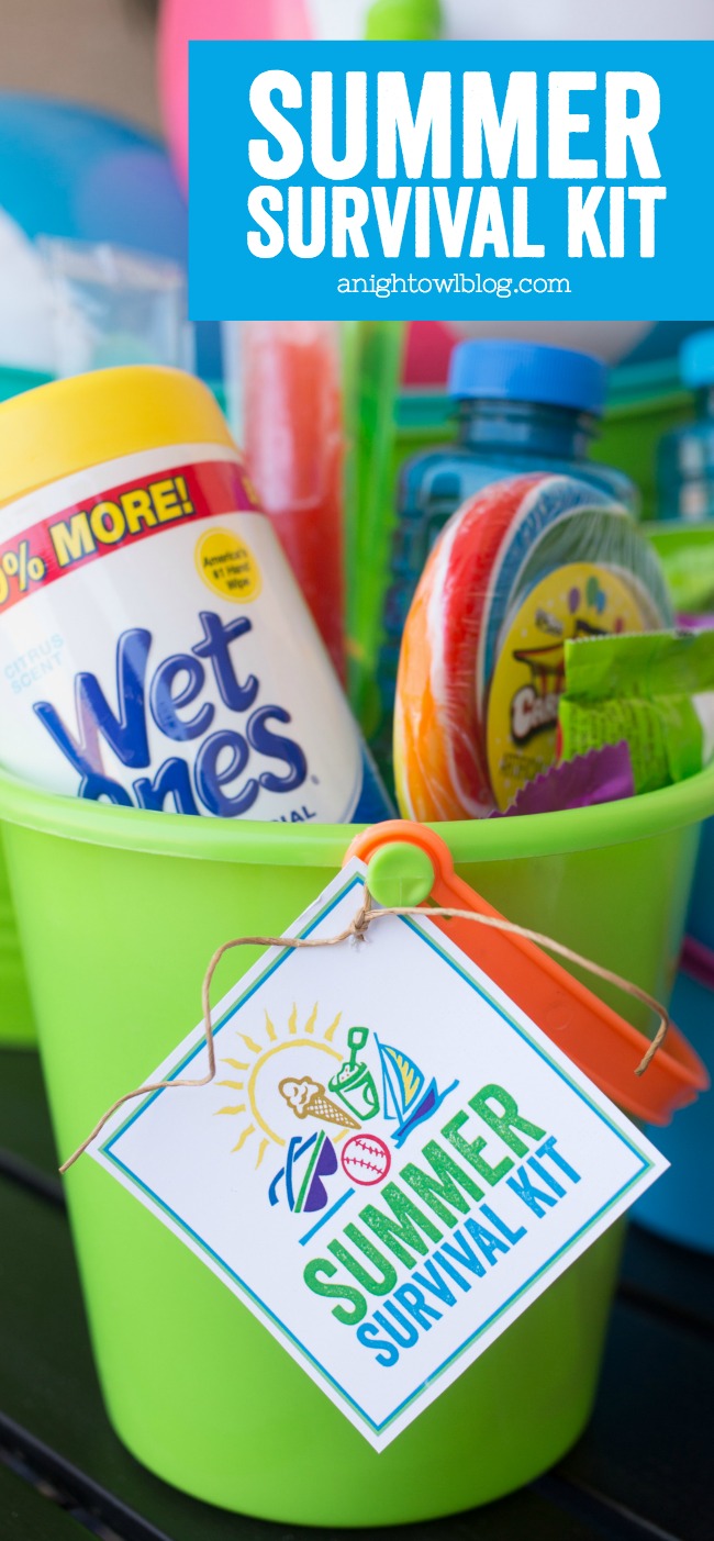 Survive the summer and all the fun messes you'll encounter with a Summer Survival Kit with Wet Ones® Hand Wipes!