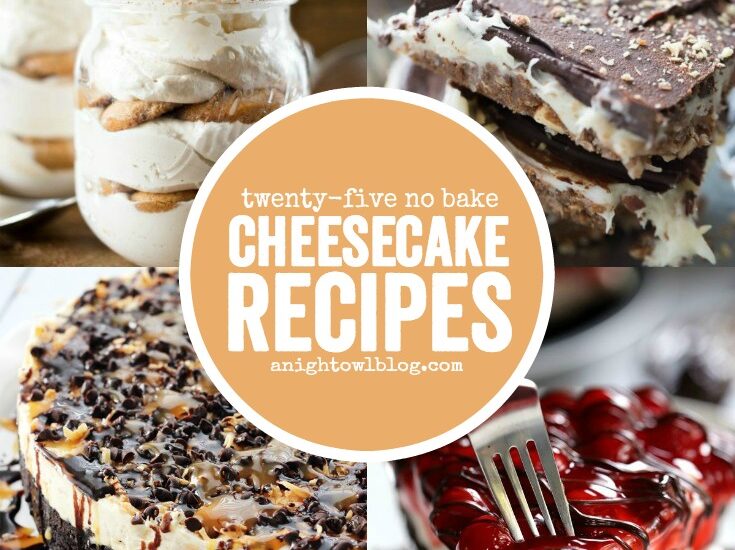 25+ No Bake Cheesecake Recipes - the perfect dessert for summer! Choose from a list of unique flavors as well as classic favorites!
