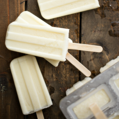 Piña Colada Popsicles - just 3 ingredients is all you need and you're on your way to a cool, delicious treat!