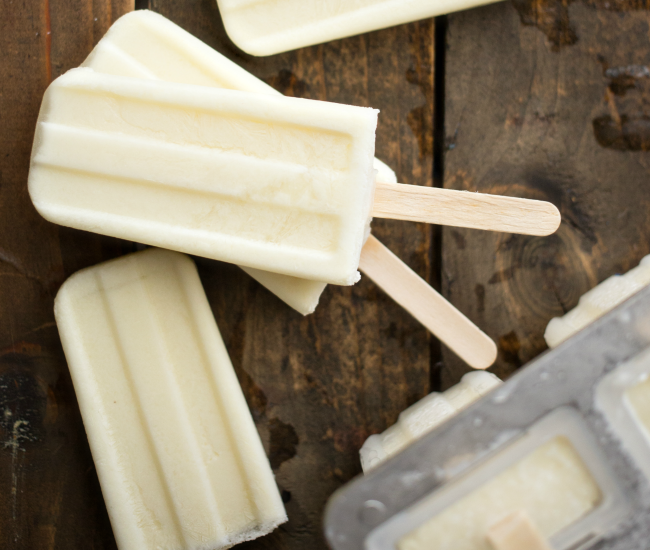 Piña Colada Popsicles - just 3 ingredients is all you need and you're on your way to a cool, delicious treat!
