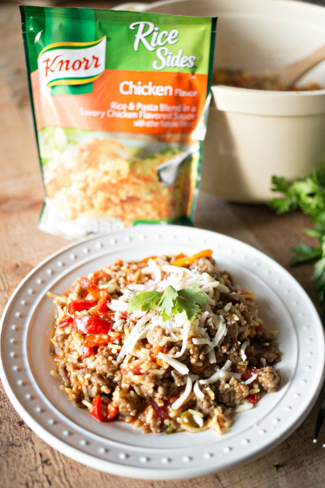 This One Pot Italian Sausage and Peppers meal with Knorr® Rice Sides is easy and packed full of flavor. Perfect for weeknight dinners!
