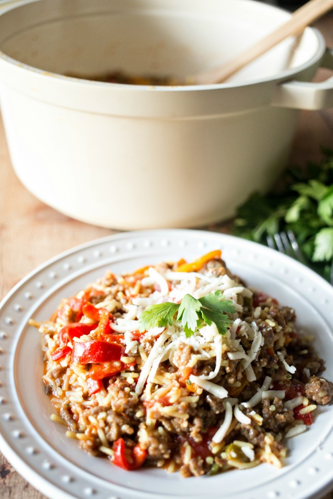 This One Pot Italian Sausage and Peppers meal with Knorr® Rice Sides is easy and packed full of flavor. Perfect for weeknight dinners!