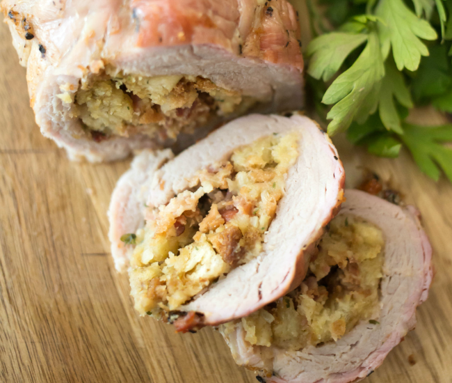 During the busy holiday season, this Easy Stuffed Pork Tenderloin is a delicious, quick and easy dinner you can make in just 30 minutes! It will be a new family favorite!