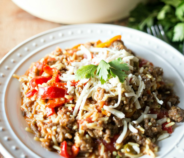 This One Pot Italian Sausage and Peppers meal with Knorr® Rice Sides is easy and packed full of flavor. Perfect for weeknight dinners!