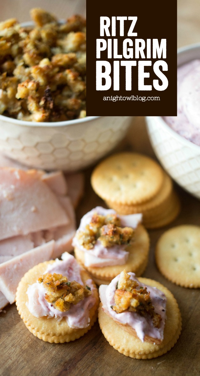Thank you to RITZ for sponsoring today’s post. These RITZ Pilgrim Bites are delicious and easy to make with your Thanksgiving leftovers!
