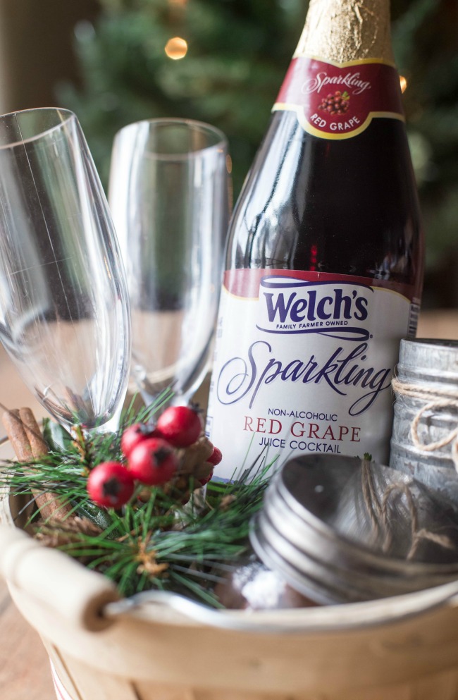 This holiday season, put together a Sparkling Gift Basket for your friends, family or hostess!