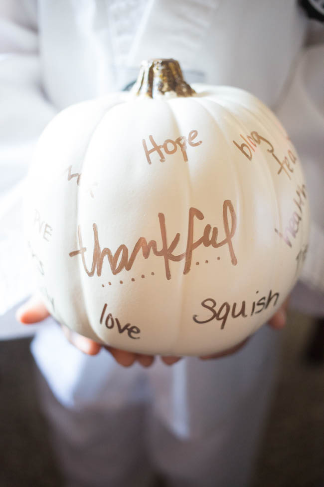 Create a Thankful Pumpkin with your family this year to list all the things you're thankful for! 