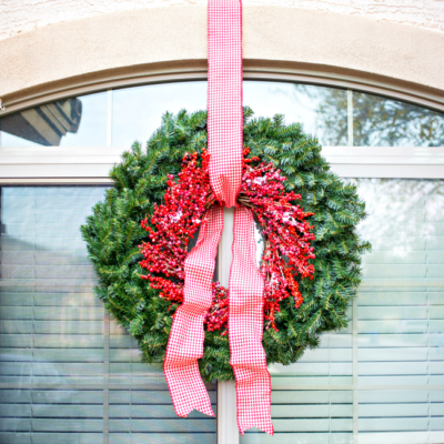 Make a beautiful, large statement wreath for your home with this easy "hack!"