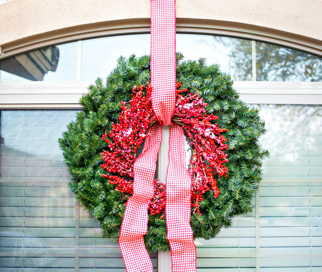 Make a beautiful, large statement wreath for your home with this easy "hack!"