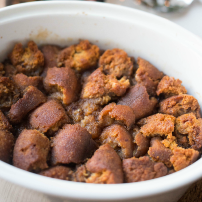 This Coffee and Donuts Bread Pudding combines two of your breakfast favorites in one delicious dish!
