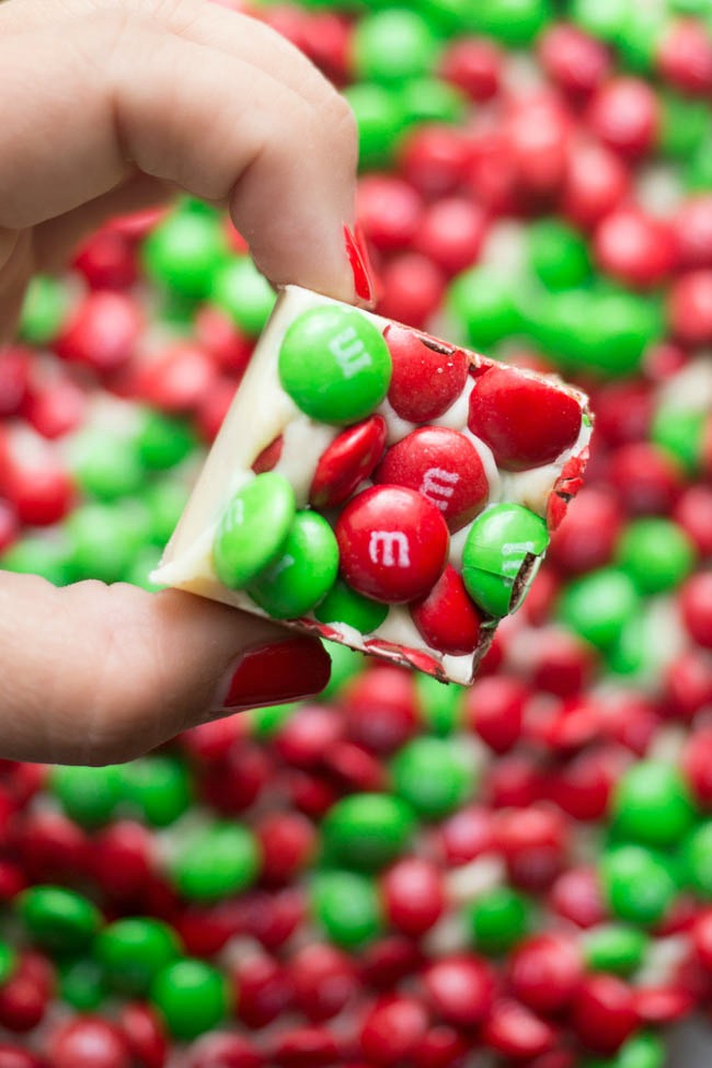 This M&M'S Peppermint Fudge is a quick and easy holiday treat featuring delicious M&M'S Milk Chocolate candies!