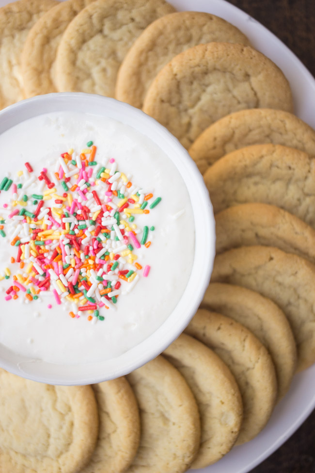 This Sugar Cookie Cheesecake Dip is delicious, fun and easy - great to serve at parties!
