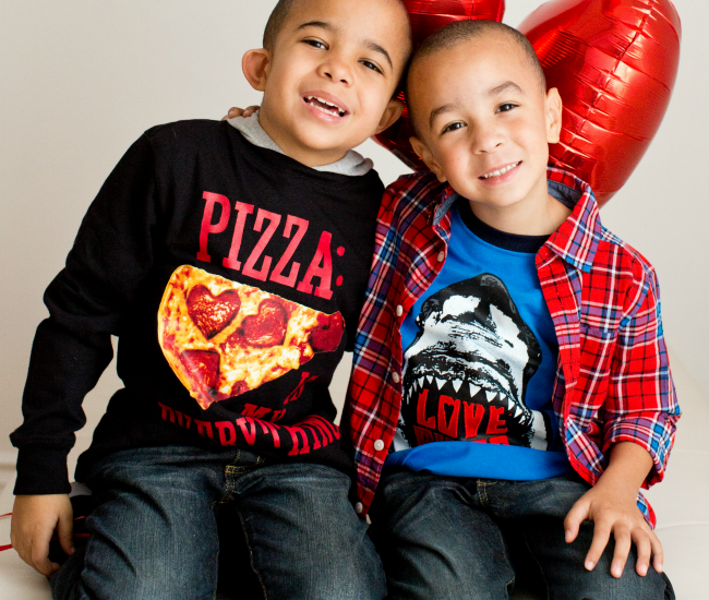 Love is in the air in classic reds, heart designs and supersoft layers with Gymboree’s new Cozy Valentine collection!