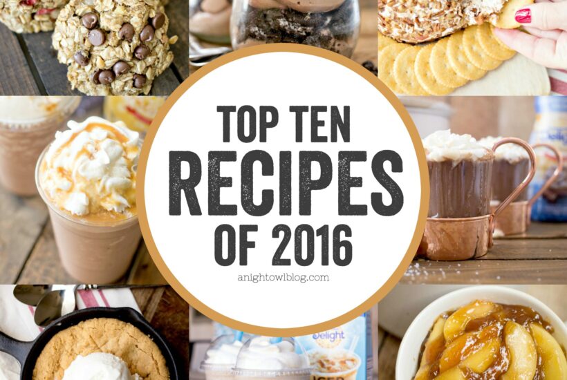 A collection of the best recipes of 2016 at www.anightowlblog.com!