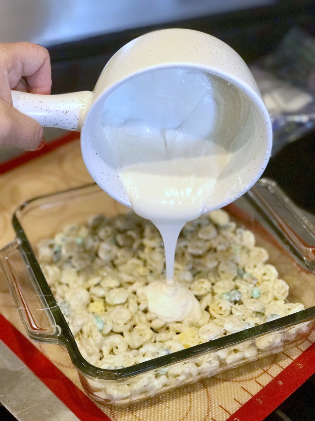 Consider the coconut in these tasty Moana Coconut Cereal Treats, made with new Moana cereal and topped with white chocolate and sweet coconut. Weehoo!