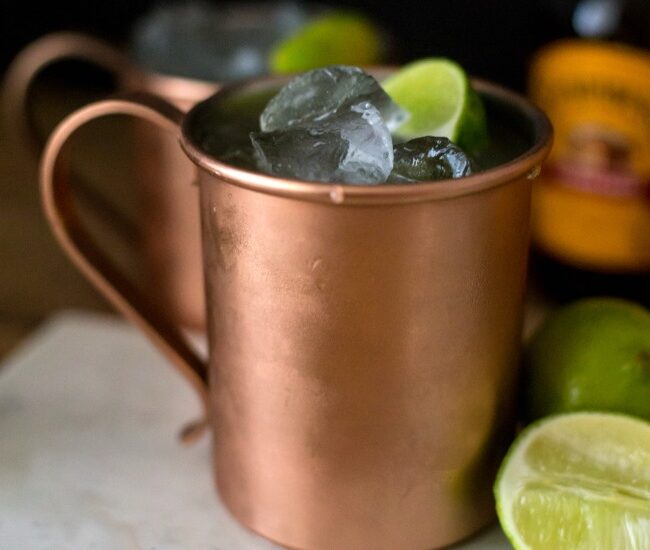 This Moonlight Miami Mule Cocktail is a delicious twist on a classic mule and perfect to whip up for your Academy Awards party.