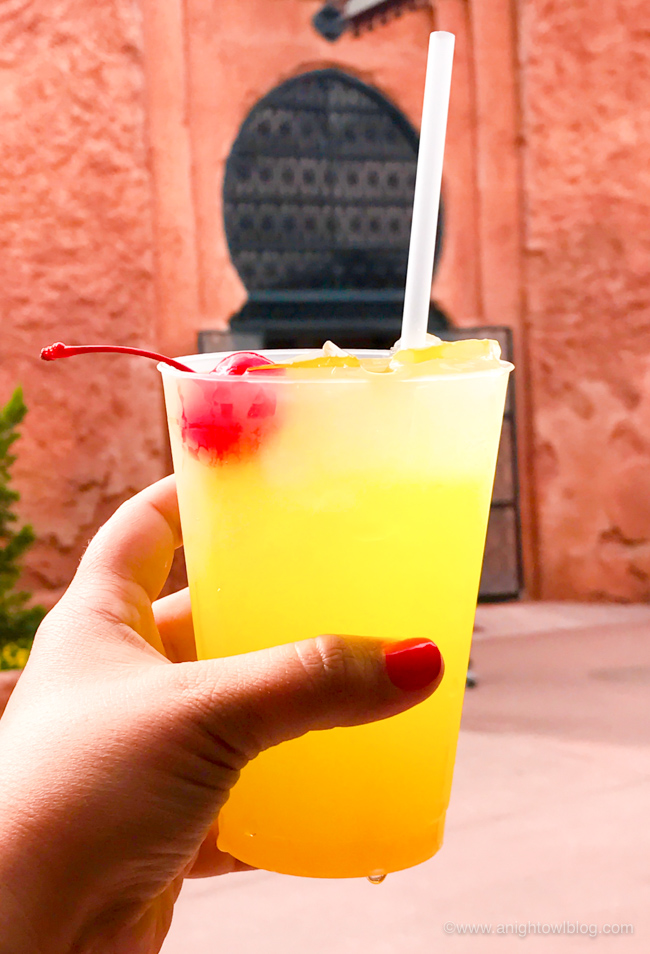 Guide to Drinking Around the World at EPCOT: Tangier's Breeze from Spice Road Table, Morocco Pavilion #Epcot #WaltDisneyWorld