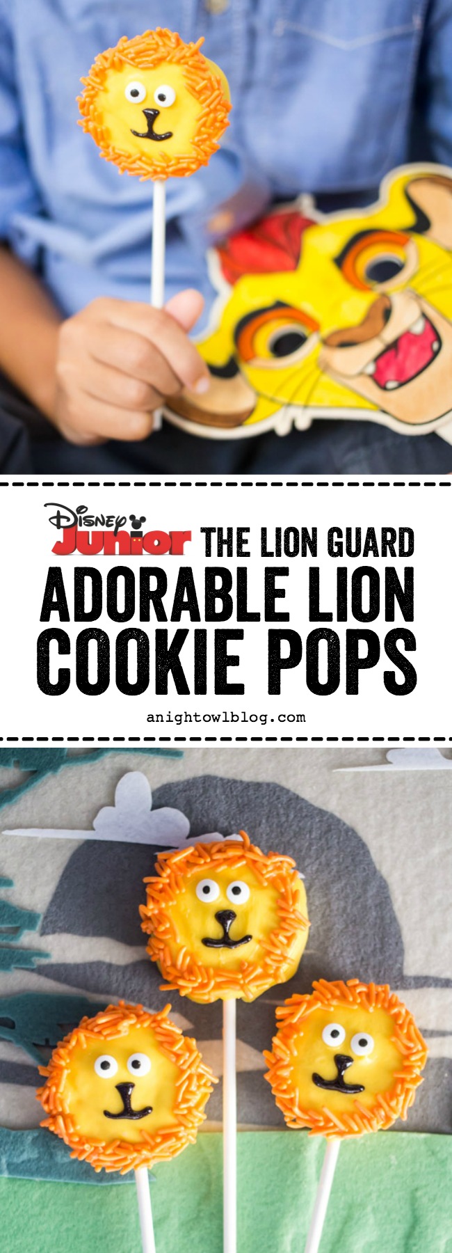 This summer put the YAY in your FriYAY with The Lion Guard on Disney Junior and these adorable Lion Cookie Pops for your kiddos!