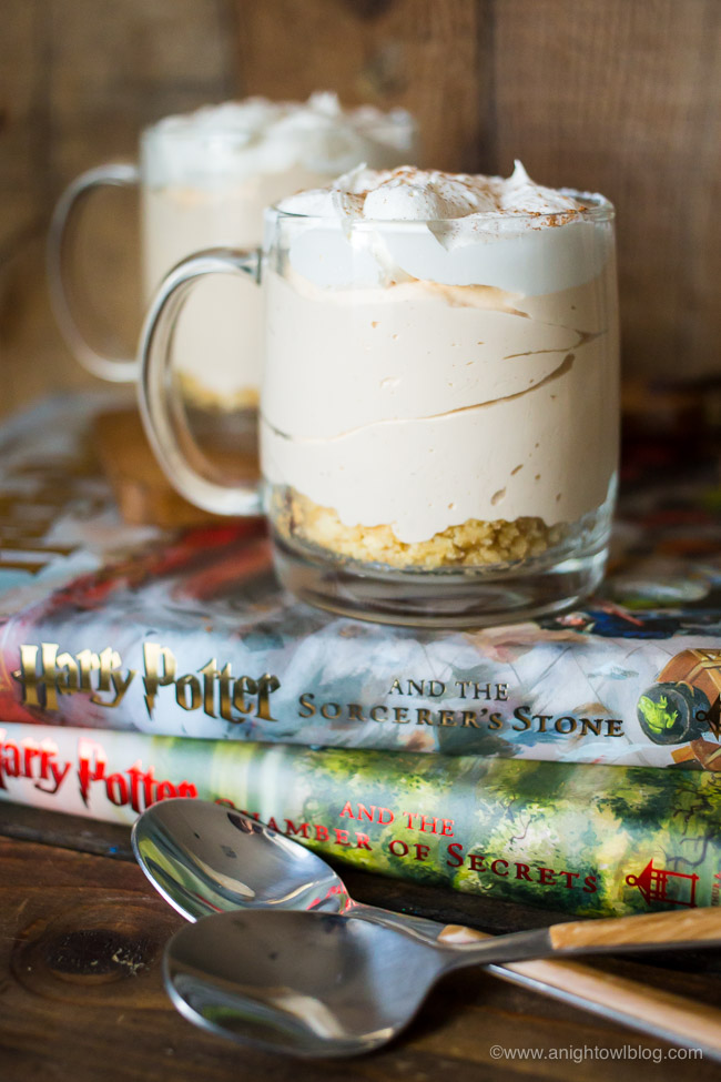 Perfect for fans of Harry Potter, this No Bake Butterbeer Cheesecake is easy to whip up and tasty too!