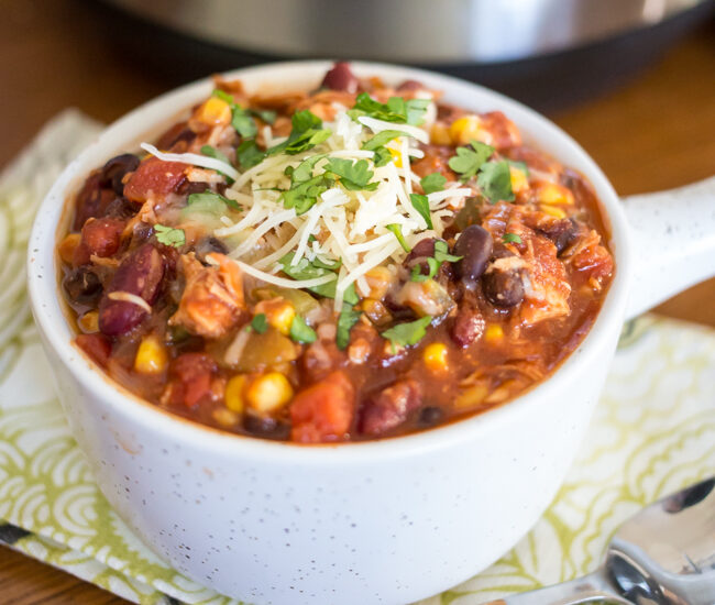 Instant Pot Turkey Chili is a quick and easy meal that you can make with leftover holiday turkey or ground turkey - an easy weeknight meal that your family is sure to love!