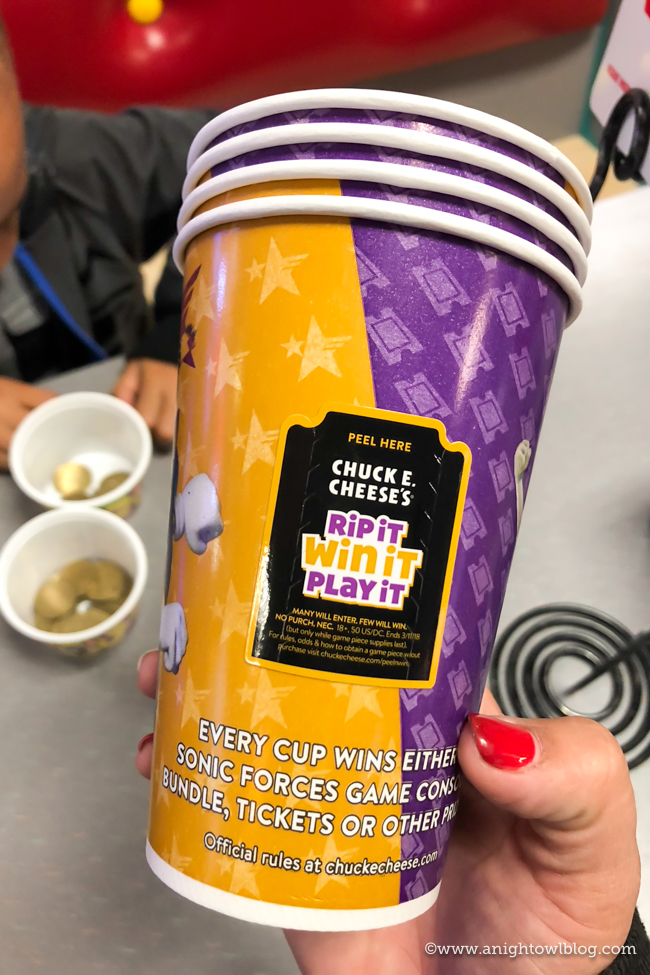 Rip It Win It Play It Instant Win Game At Chuck E Cheese S A Night Owl Blog