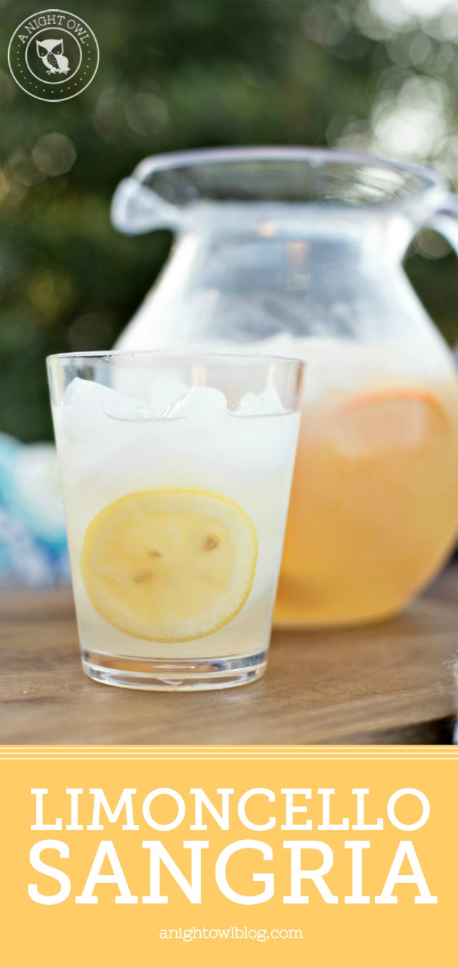 Limoncello Sangria is an easy and delicious blend of limoncello and white wine that will have you enjoying sangria all summer long!