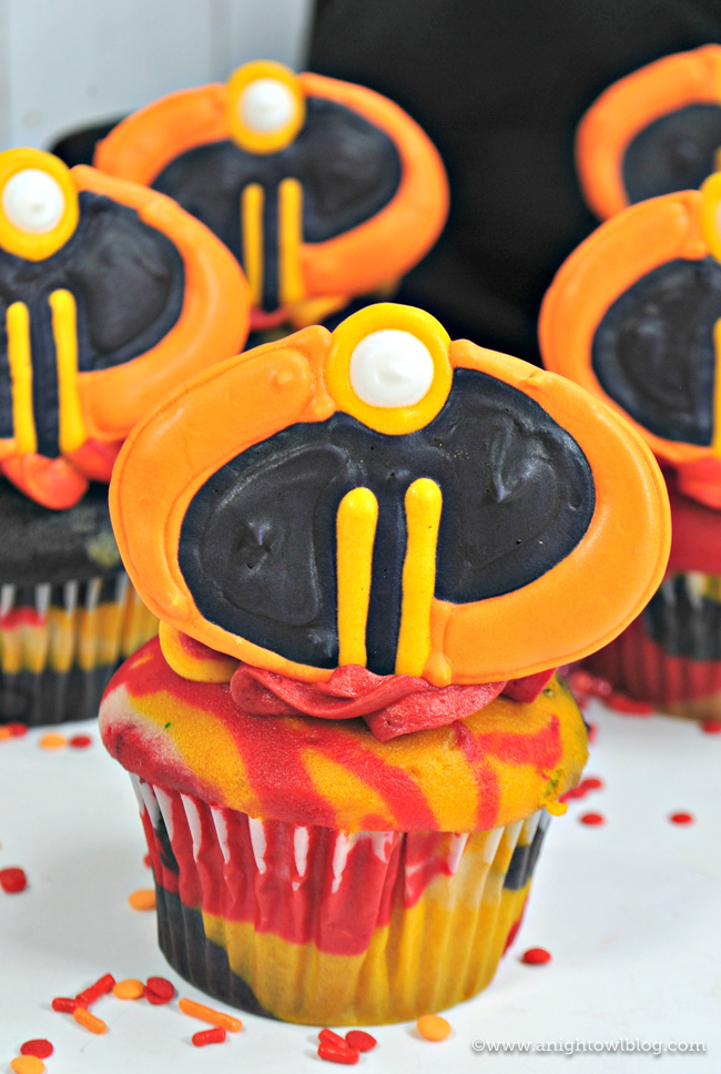 Celebrate the release of “Incredibles 2” in theaters everywhere with these fun, homemade Incredibles Cupcakes!