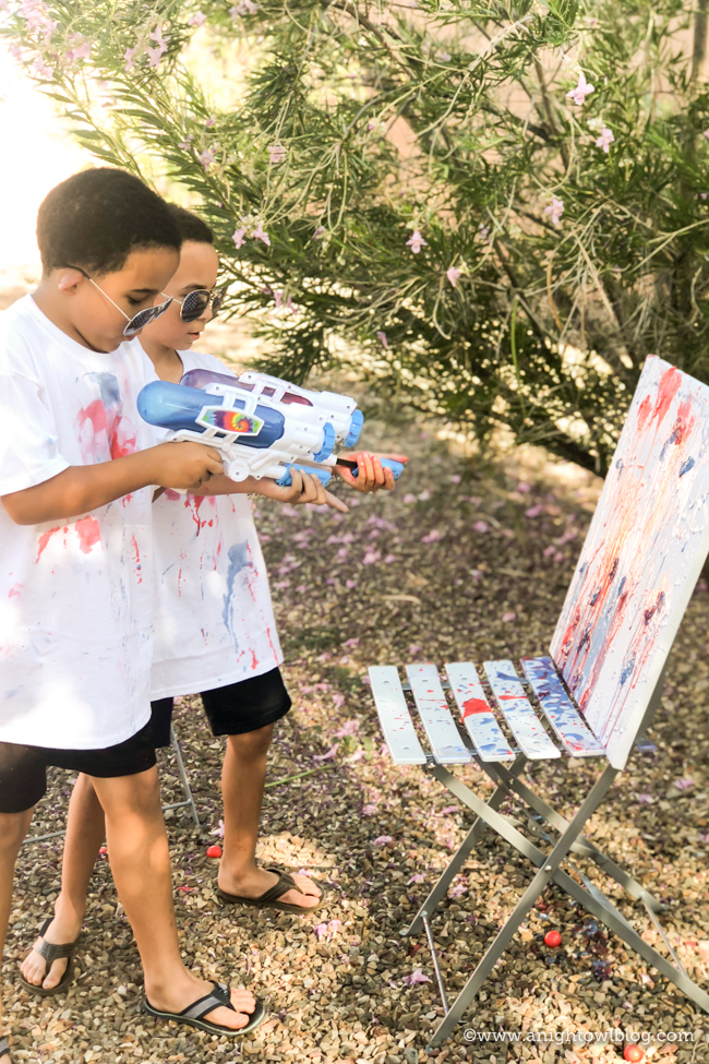 Perfect for a fun, 4th of July outdoor party idea, throw a Patriotic Goblies Paintball Party with Goblies Throwable Paintballs & Power Paint Shot, available Nationwide at Michaels Stores