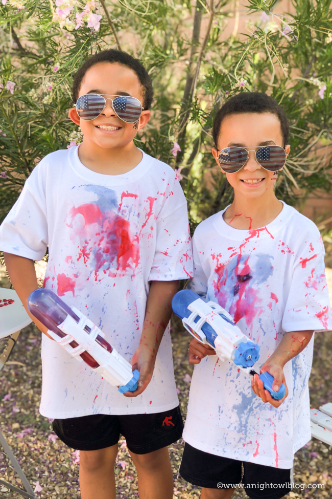 Perfect for a fun, 4th of July outdoor party idea, throw a Patriotic Goblies Paintball Party with Goblies Throwable Paintballs & Power Paint Shot, available Nationwide at Michaels Stores
