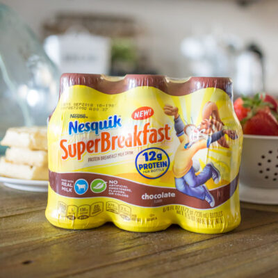 Packed with 12 grams of protein and calcium, to help your child start the day right. Super Breakfast is made with real milk and has delicious taste of NESQUIK that kids love.