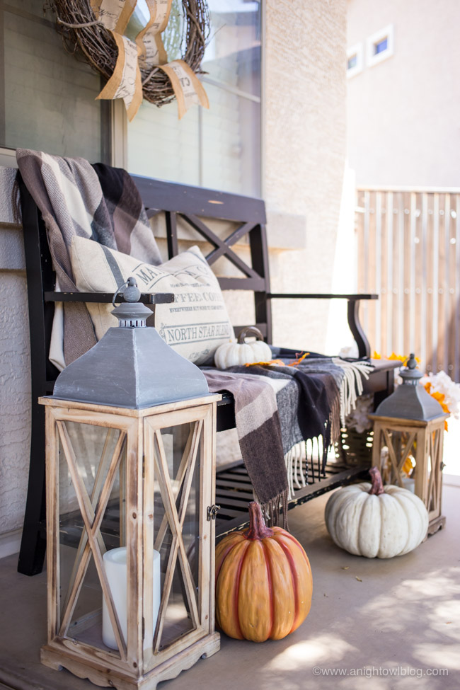 This year, create a Fall Farmhouse Porch with warm and cozy design elements, full of charm and character