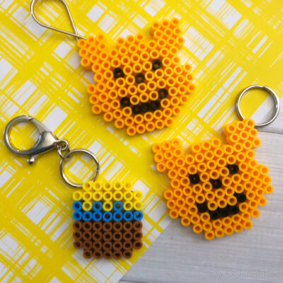 Just in time for Disney's Christopher Robin, these Winnie the Pooh Perler Bead Keychains are a fun and easy craft for kids or Winnie the Pooh fans!