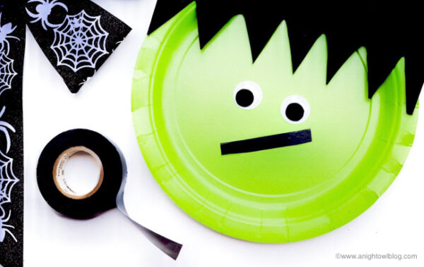 Frankenstein Paper Plate Craft - A Night Owl Blog