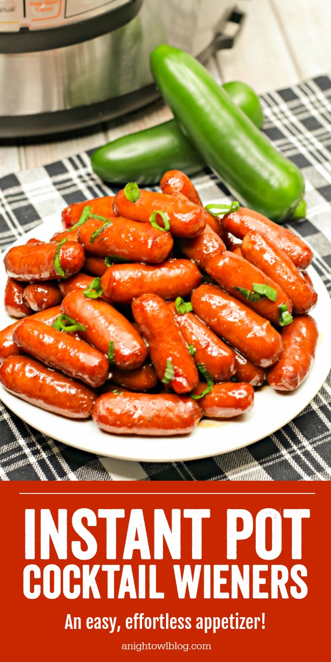 These Instant Pot Cocktail Wieners are the perfect, effortless appetizer to make for your next party or get together!