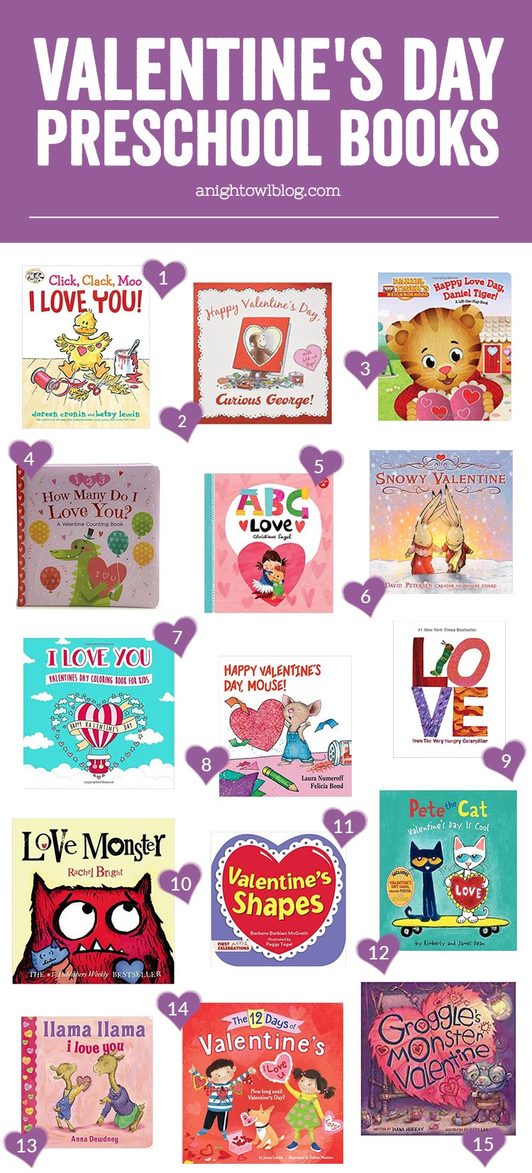 Your little ones will love reading books from this fun and festive list of Valentine's Day Books for Preschoolers!