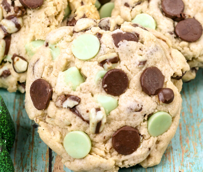 These Andes Mint Chip Cookies stuffed with chocolate chips and Andes Mint Chips are the perfect for the mint lover.
