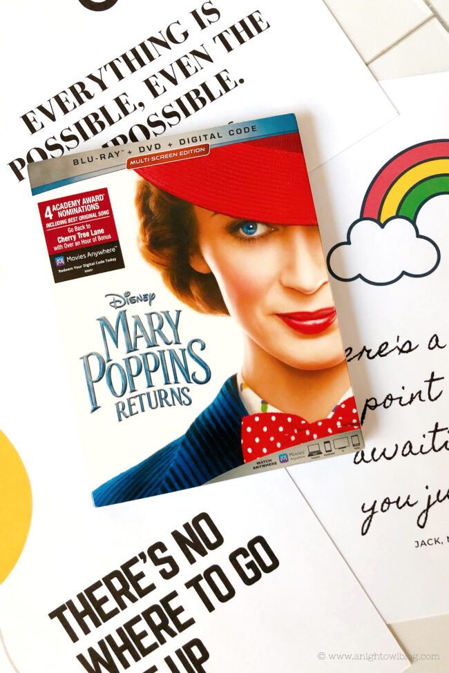 Perfect for Mary Poppins fans, download and print these Mary Poppins Quotes Printables for Gifts, Gallery Walls and more! Mary Poppins Returns now on BluRay.