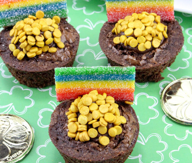 These St. Patrick's Day Brownie Treats are so cute and a breeze to make with just a few store-bought ingredients.