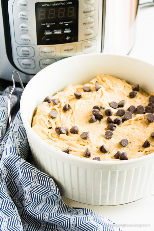 Perfect for the holiday baking season without all of the fuss, whip up an easy and delicious Instant Pot Peanut Butter Chocolate Chip Cake that your family and friends are sure to love!