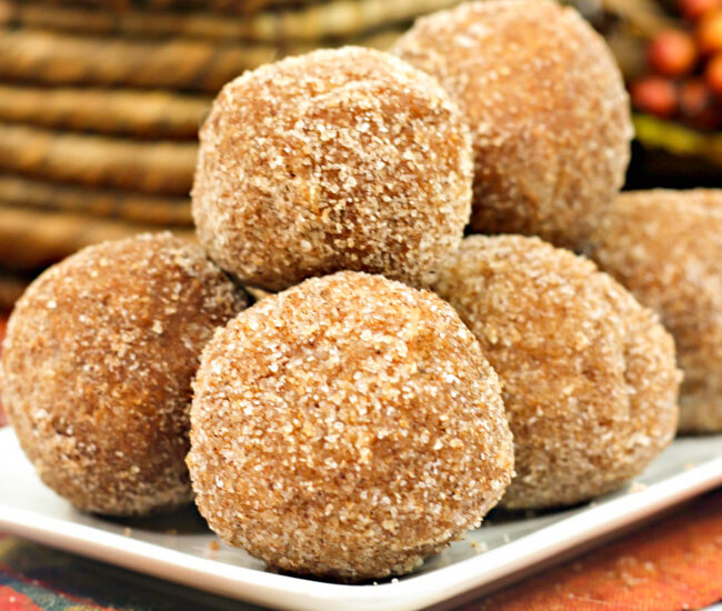 The perfect breakfast or snack for fall, these Easy Baked Pumpkin Donut Holes pair perfectly with your PSL or warm apple cider!