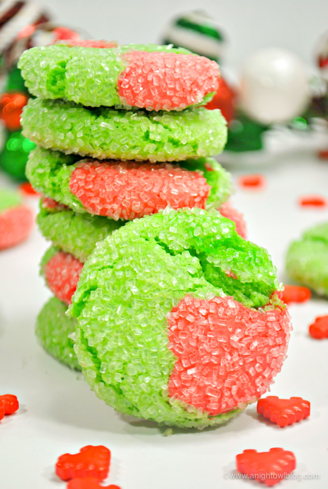 Perfect for your Grinch movie night, whip up these delicious and Easy Grinch Crinkle Cookies!